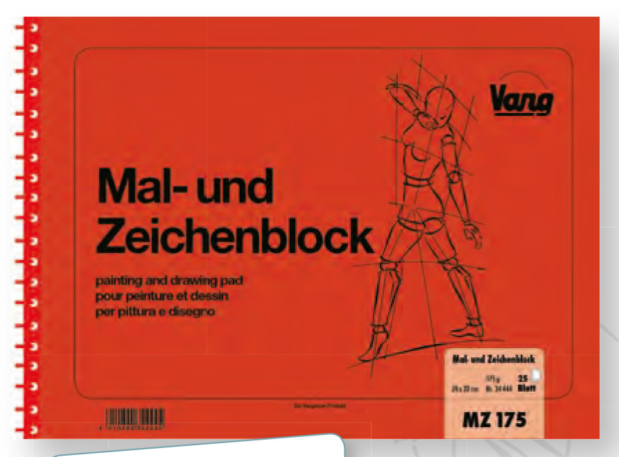 mal Vang Mal- und Zeichenblock Manikin 175g