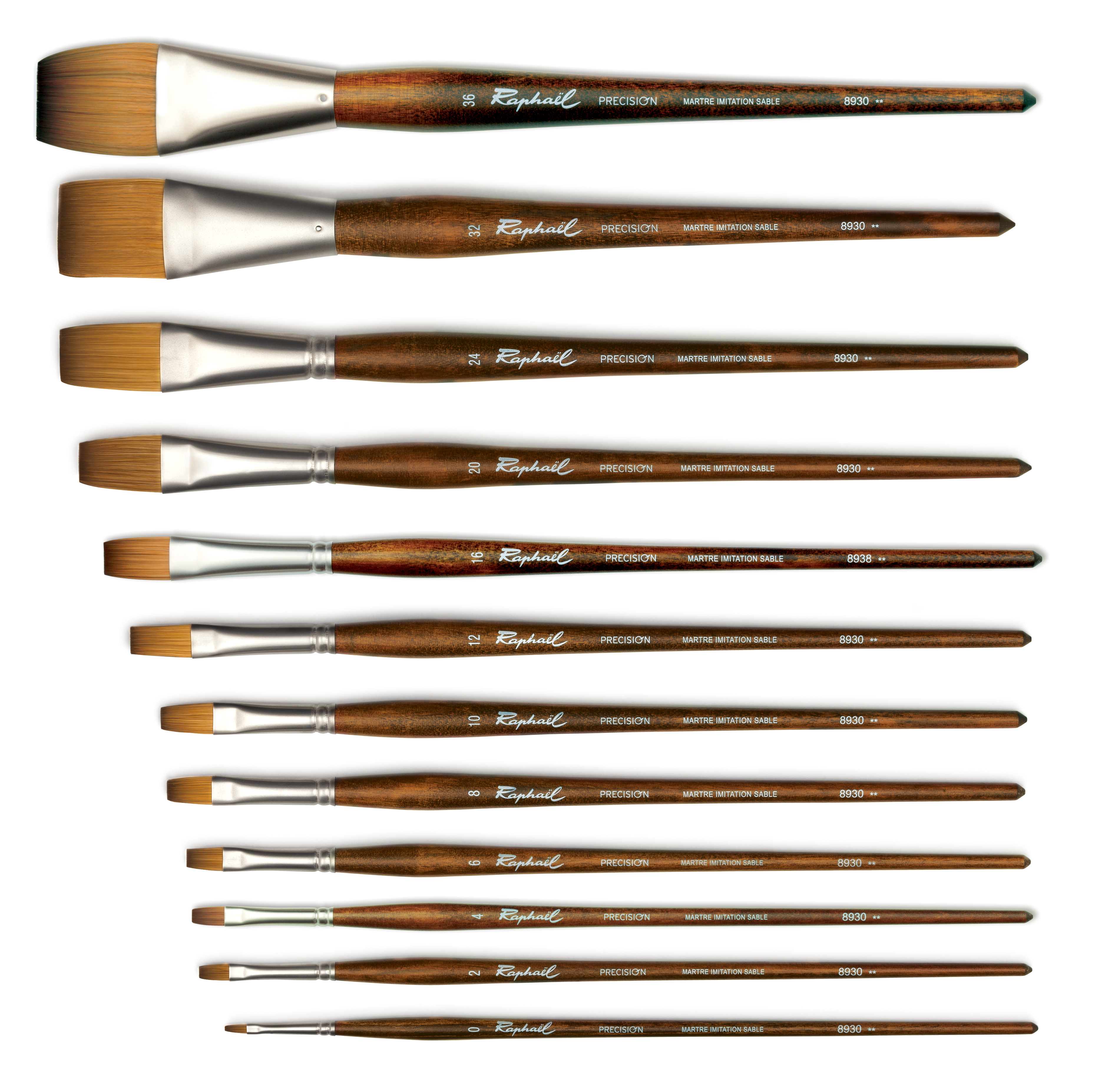8930-Echelle1 Raphael Acrylpinsel Precision 8930