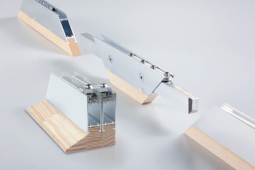  wooden profile aluminium system frame 45 mm