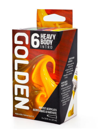 Golden 6 Acrylic Heavy Body Intro Set 075