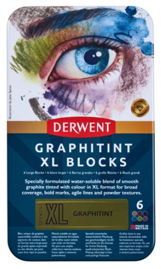 Derwent XL Graphitint Block Metal Tin 6 