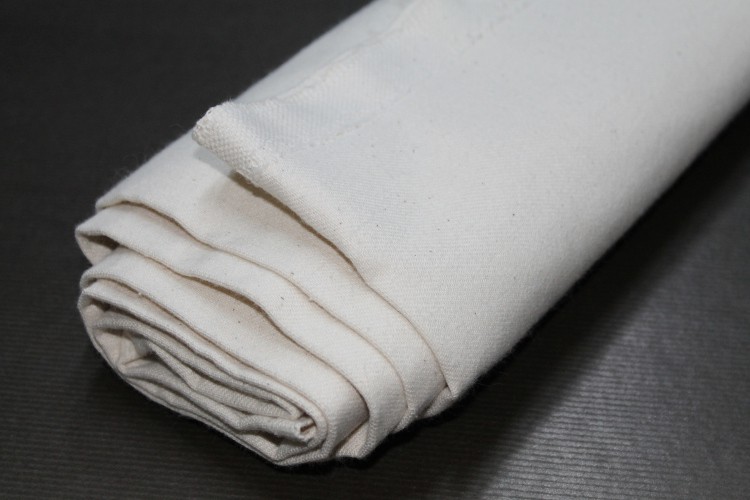 Unprimed cotton with twill weave 375g/m²,  2.20 m width