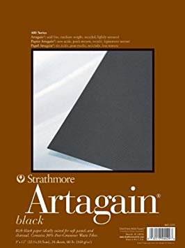 strathmore-black-rolle Strathmore 400 Artagain BLACK 160g 1.06 x 9.14m-Rolle