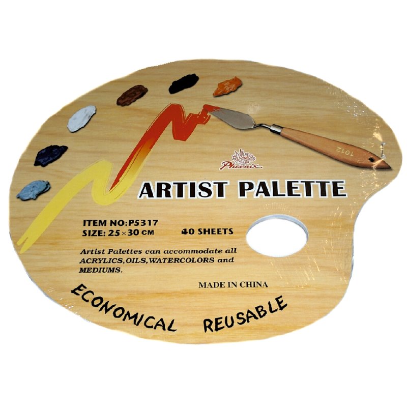mischpalette-abreisspalette-oval-mit-griffloch-30-cm-x-25-cm-40-blatt KOH I NOOR Abreißpalette Oval mit Griffloch - 30 cm x 25 cm / 40 Blatt (P5317)