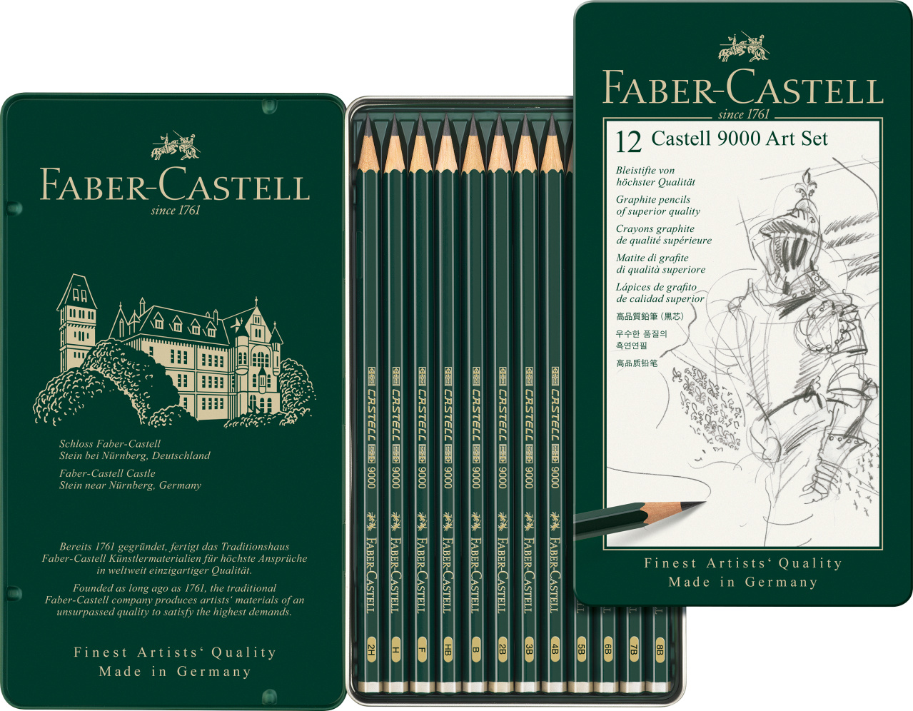 Faber-Castell Bleistift Castell 9000 12er Set