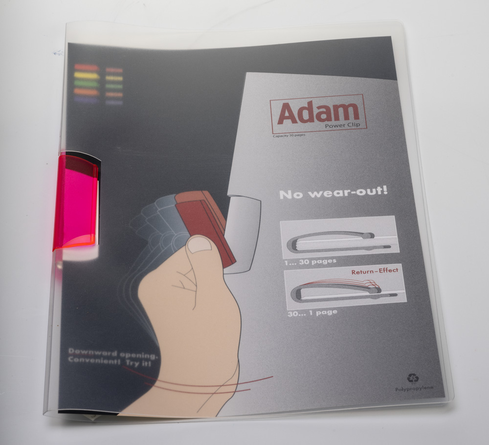 Klemmhefter ADAM Transparent mit Neon Clips