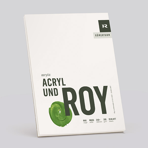 Roemerturm_Acryl-ROY Romerturm Acryl pad ACRYL UND ROY 290g white rough - 24 cm x 32cm