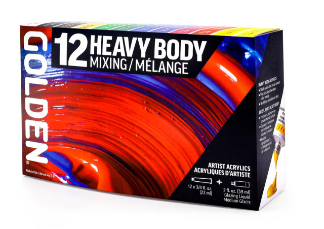 Golden 12 Acrylic Heavy Body Mixing Set 924