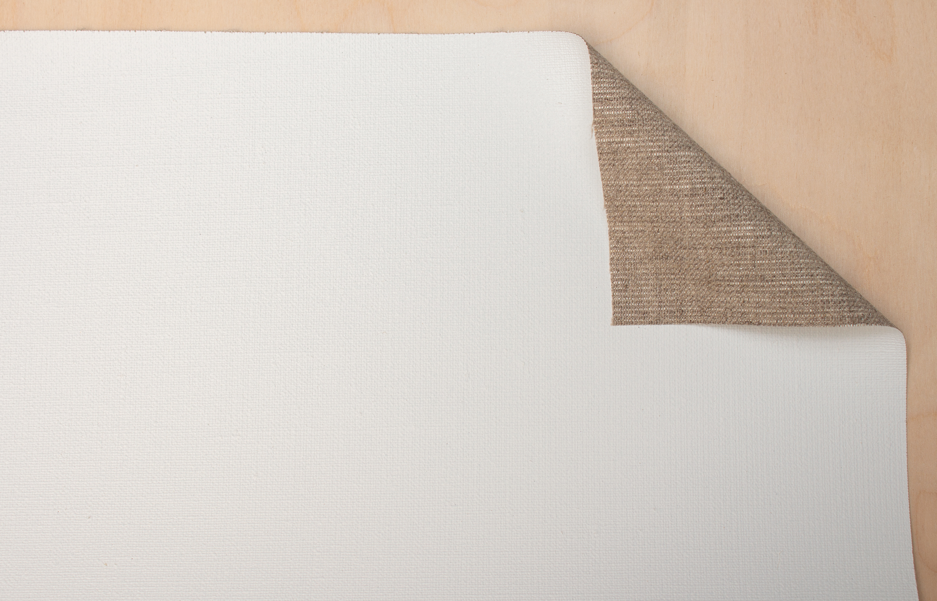 hand- primed linen 360 g/m² white, 1.65 m width, medium- fine, No. 20075