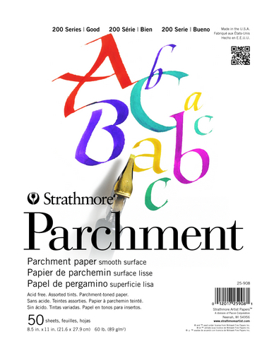 PARCHMENT_PAPER_8-5_x_115r82hSIhArNq7 Strathmore 200 Parchment Kalligraphie Block 89g 21 x 28 cm