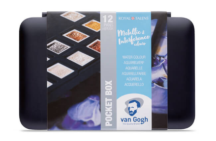 Royal Talens Van Gogh Aquarellfarbe Pocket Box Metallic and Interference Colours