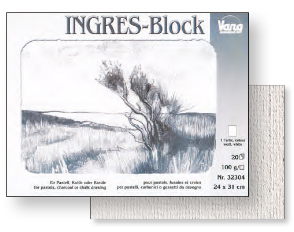 Vang Ingres-Block farbig sortiert und weiß