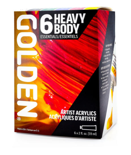 Golden 6 Acrylic Heavy Body Essentials Set 976