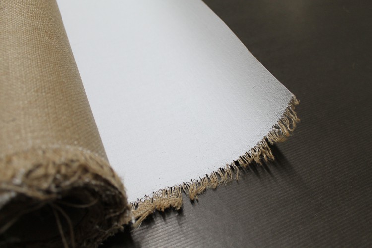 20638-2 Caravaggio 508 primed jute ISIDE 460 g/m² white, 2.10 m width