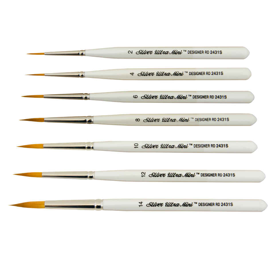 2031S_Ultra_Mini_Designer_Round-01__28709 Silver Brush Ultra Mini 2431S Designer Round SH