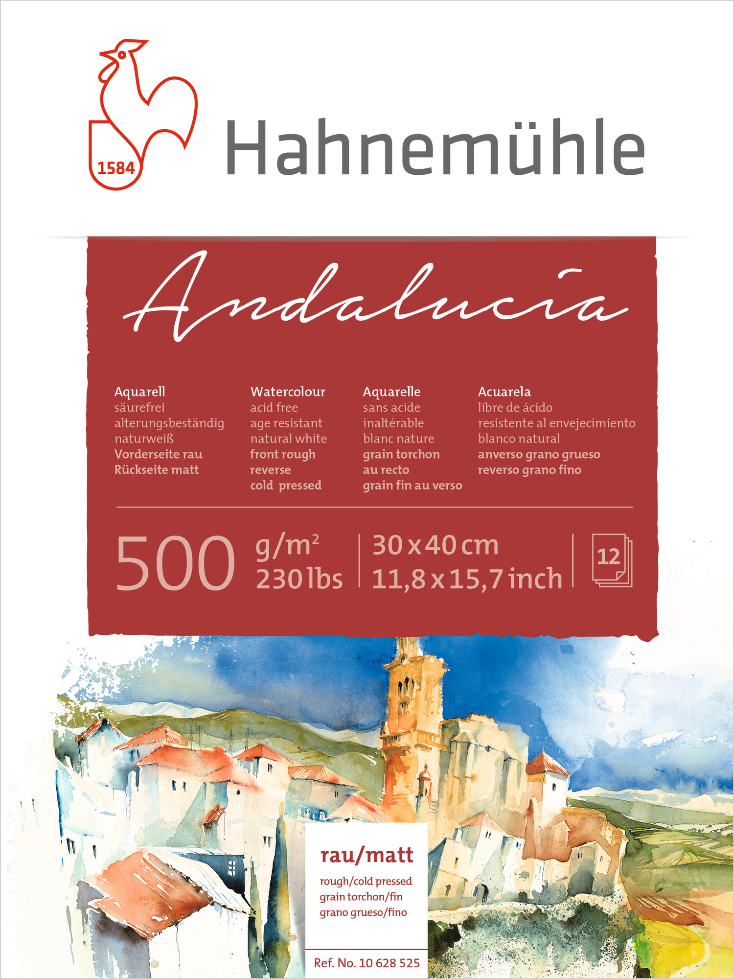 hahnemuehle__andalucia_24x32-lpr Hahnemuhle Andalucia Aquarellkarton Bögen 10er Pack