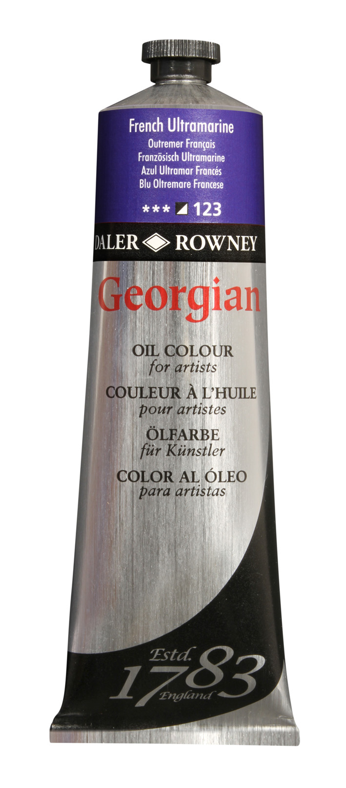 GeorgianOil225mlTube-FrenchUltramarine-Sm Daler and Rowney Georgian Oil