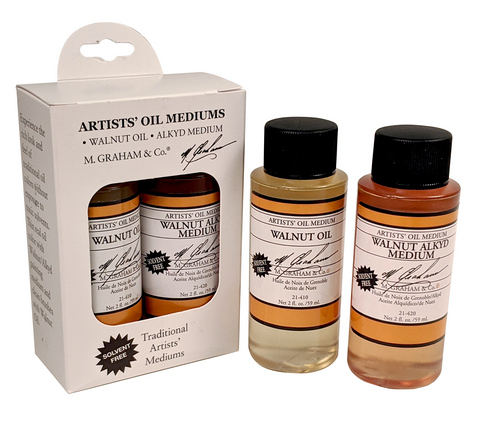 mg21400-graham-medium M. Graham and Co. Walnut Oil/Alkyd Medium 2-Pack