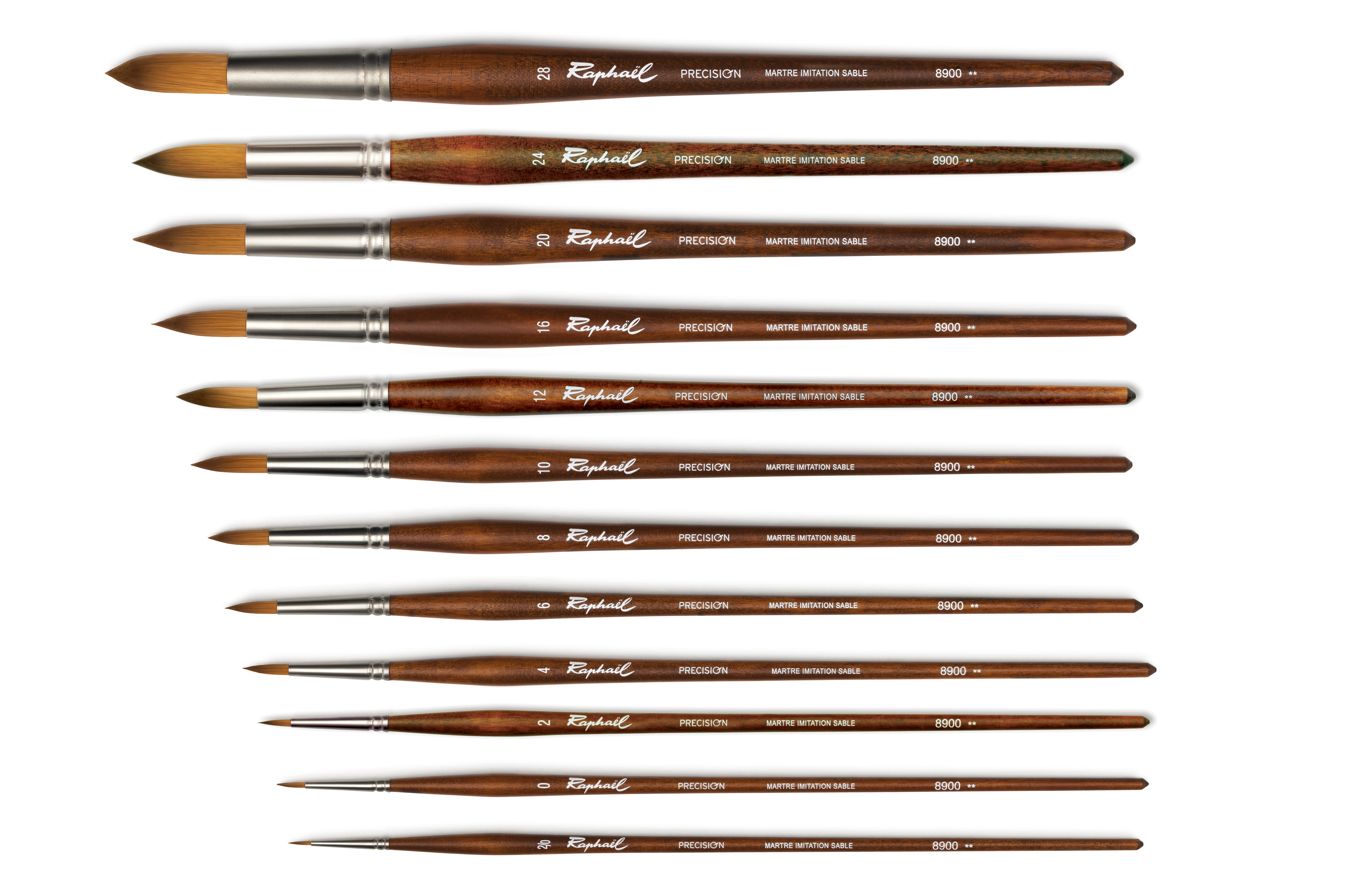 8900-Echelle1 Raphael Acrylpinsel Precision 8900