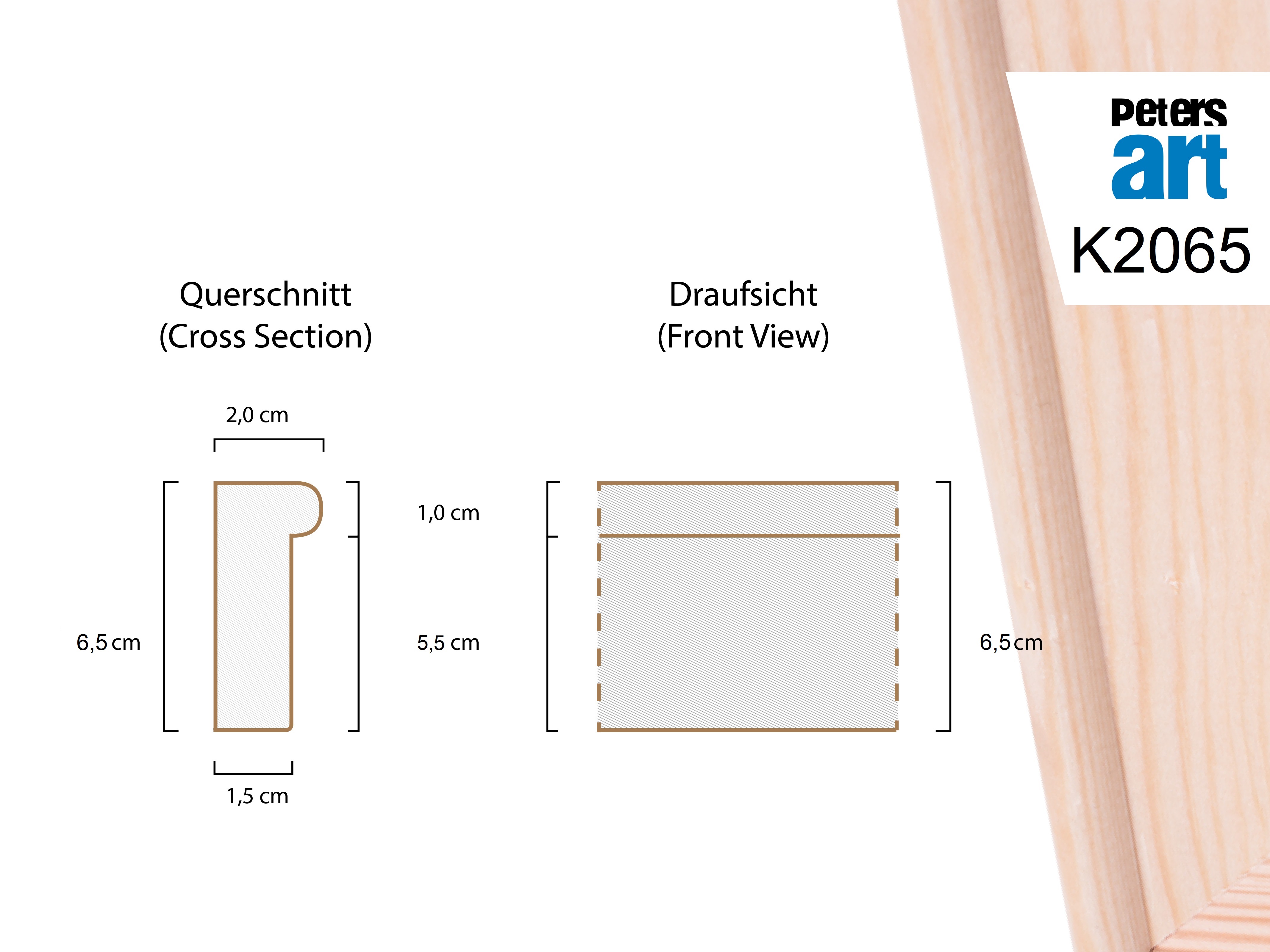 K2065-overview1 Keilrahmen Leiste K2065 (2,0 x 6,5cm)