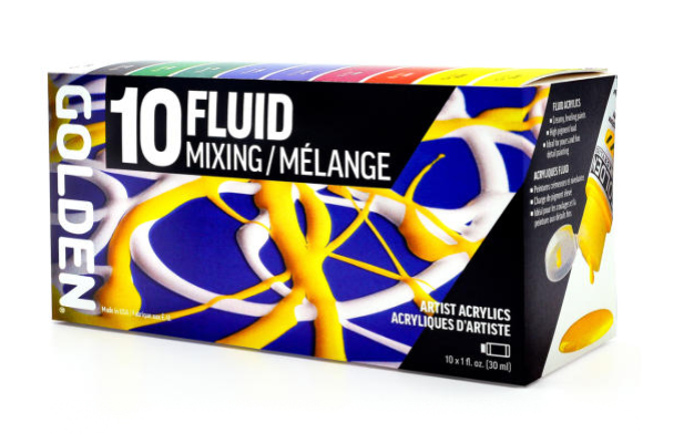 Golden 10 Acrylic Fluid Mixing Set 928