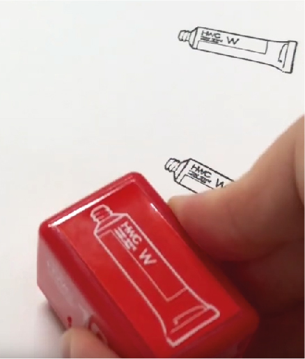 Holbein Rubber Stamp (Watercolor Tube)