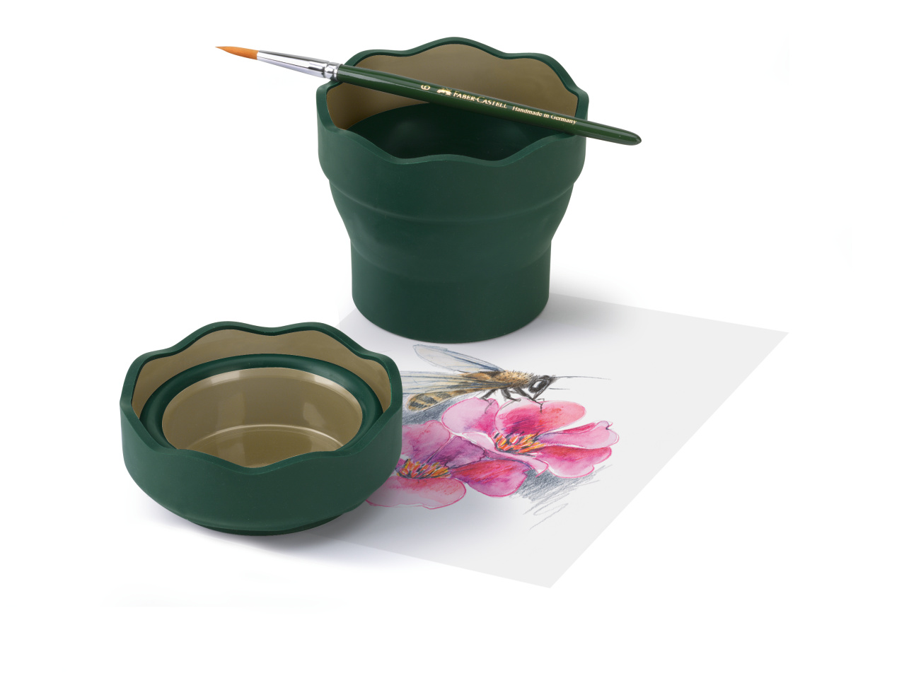 181520_Clic-Go-water-cup-dark-green_Office_14924 Faber-Castell Clic and Go Wasserbecher green
