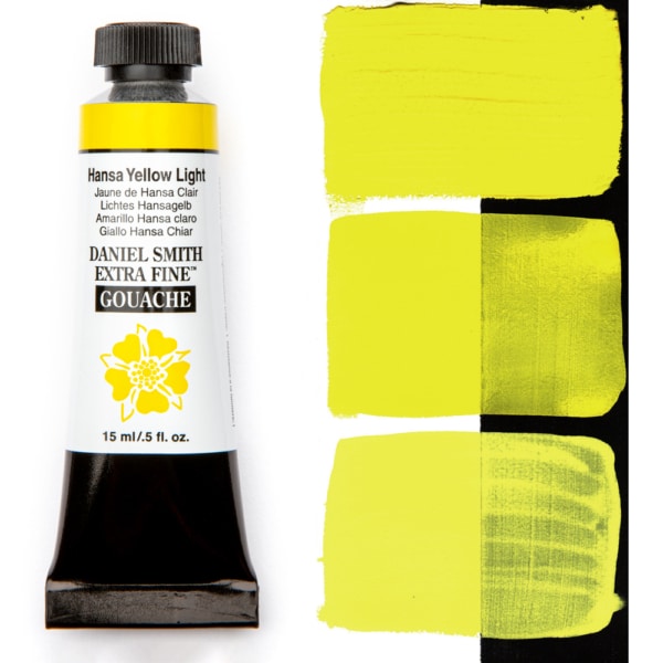 Hansa-Yellow-Light-Gouache-Tube-Swatch-600x600 Daniel Smith Extra Fine Gouache 15ml