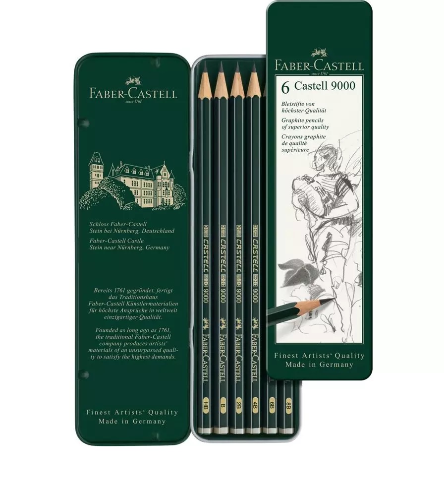 faber-6er-setAqBYtKL9kEBhd Faber-Castell Bleistift 9000 6er Etui