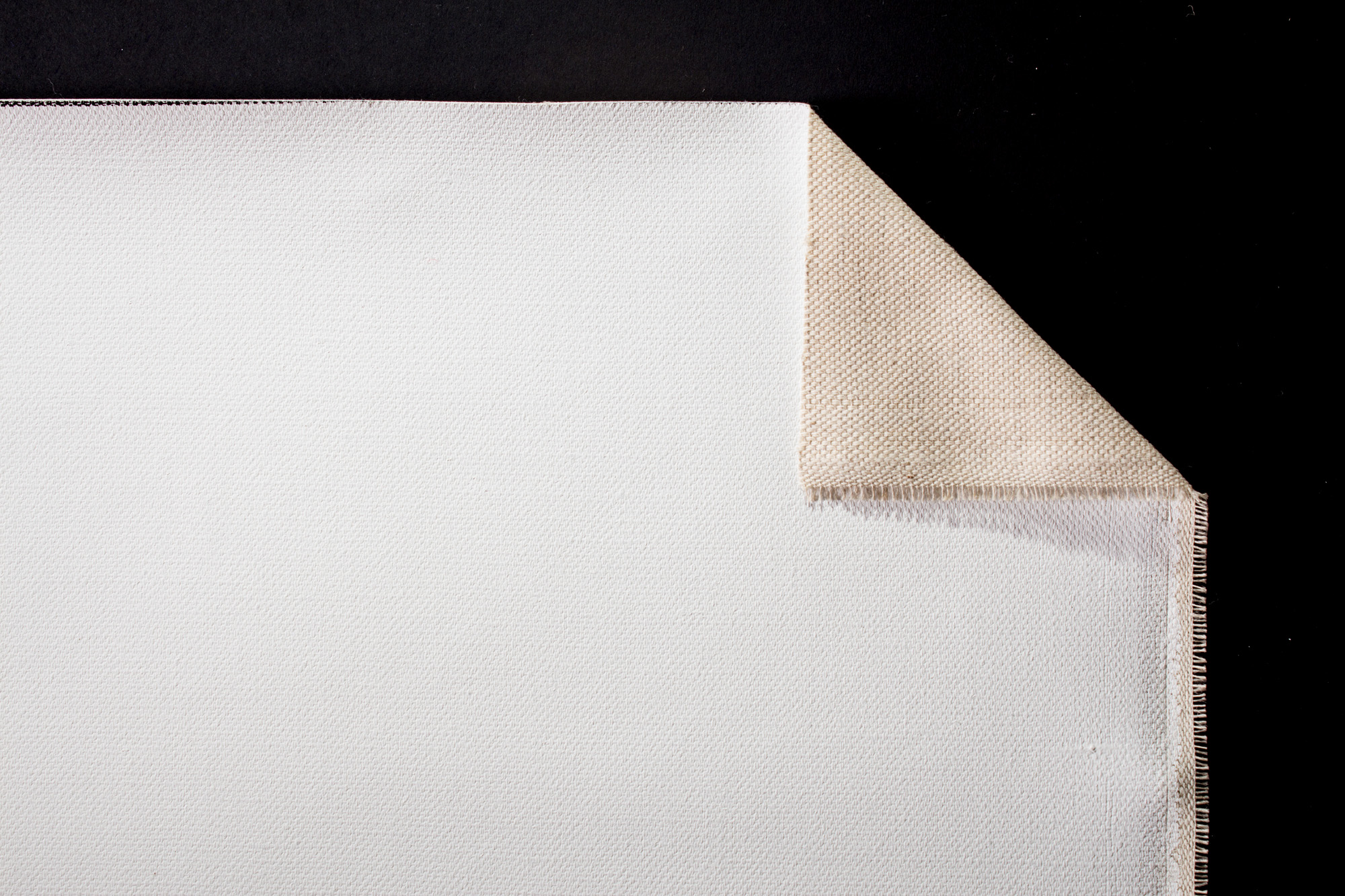 Caravaggio primed mixed linen 390 g/m² white, 2.10 m width, coarse, No. 16