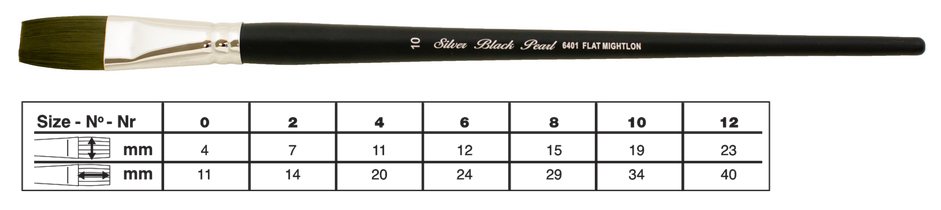 Silver Brush Black Pearl 6401 Flat LH
