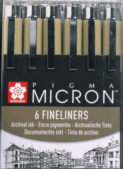 Pigma Micron Fineliners 6er Set