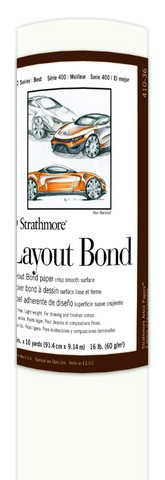 Strathmore LAYOUT BOND PAPER 60g 0.91 x 9.14m-Rolle