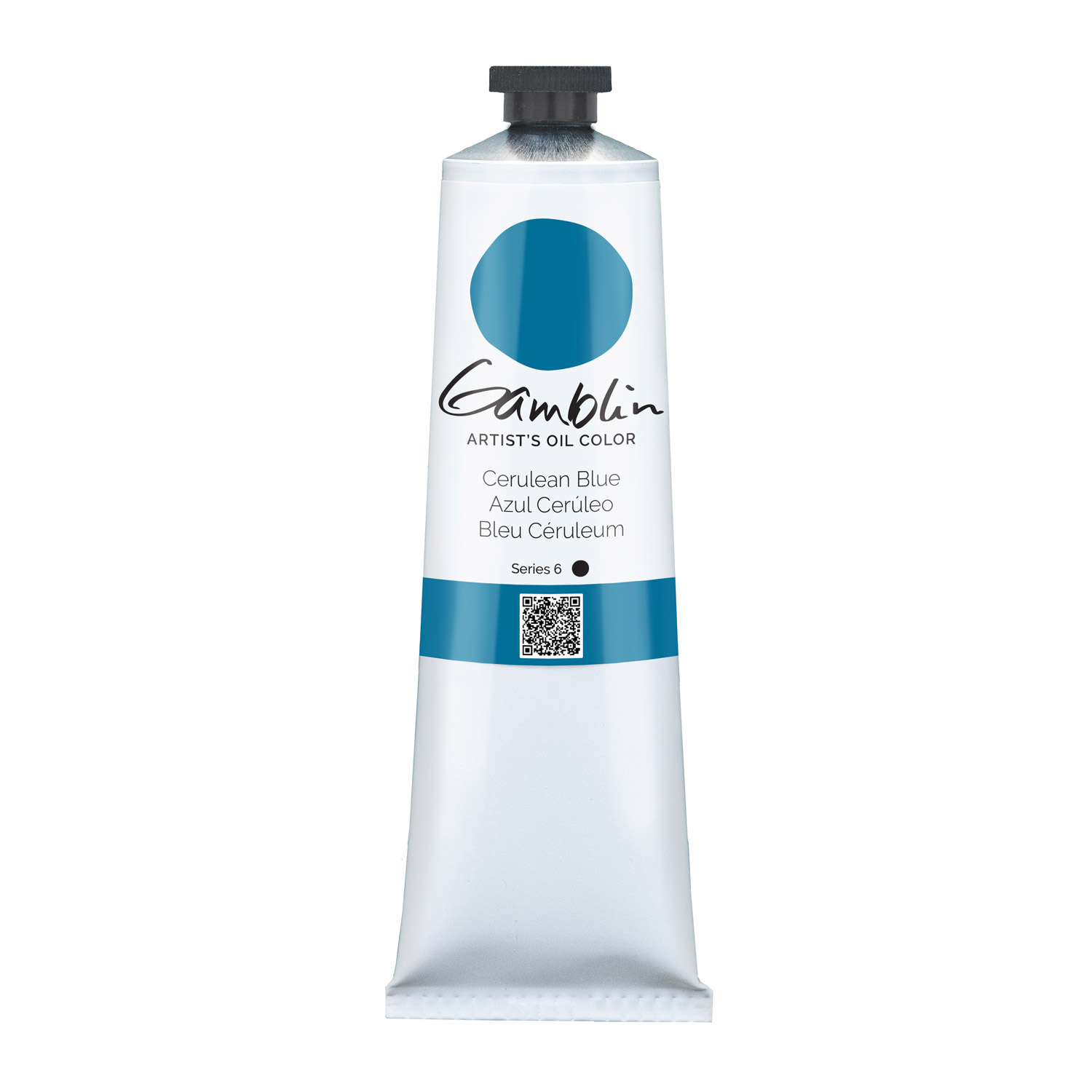 Gamblin Artist Grade Oil Colors Flasche, Shampoo, QR-Code,