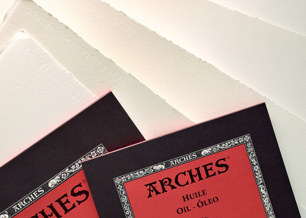 arch Arches Oil Bogen Weiss Fein 56x76 cm 300g/m 10er Pack
