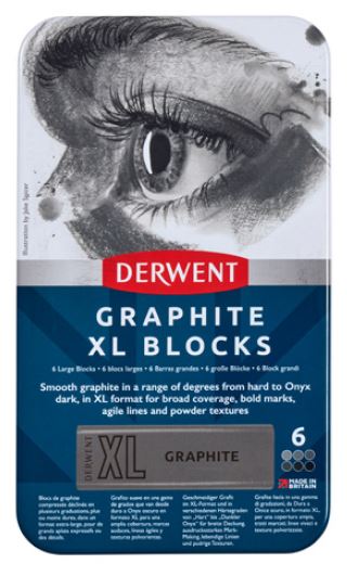 Derwent XL Graphite Block Metal Tin 6