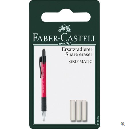 Faber-Castell Grip Matic Ersatzradierer Druckbleistift 3er Set