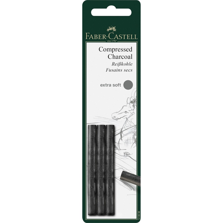 129996_10_PM1 Faber-Castell PITT Reisskohle Stick 3er Set