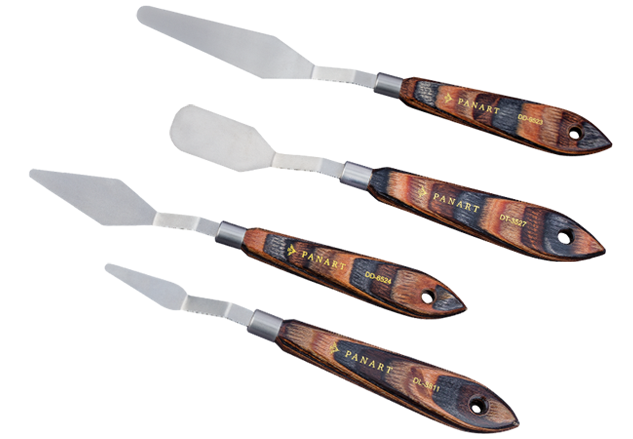 PANART Malspachtel mit verdichtetem Holzgriff PANART Malspachtel mit verdichtetem Holzgriff